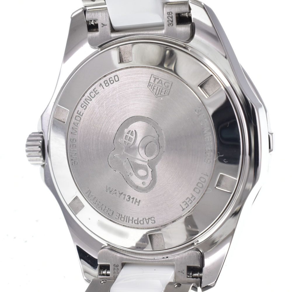 TAG HEUER Aqua racer WAY131H Diamond Bezel Date white Dial Quartz Men's
 Watch R#148940