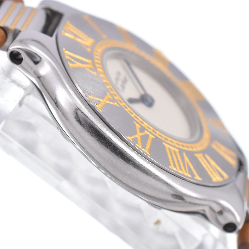 CARTIER Must21 SM W1000944 Stainless Steel/Gold Plated Ivory Dial Quartz Ladies
 Watch O#148941