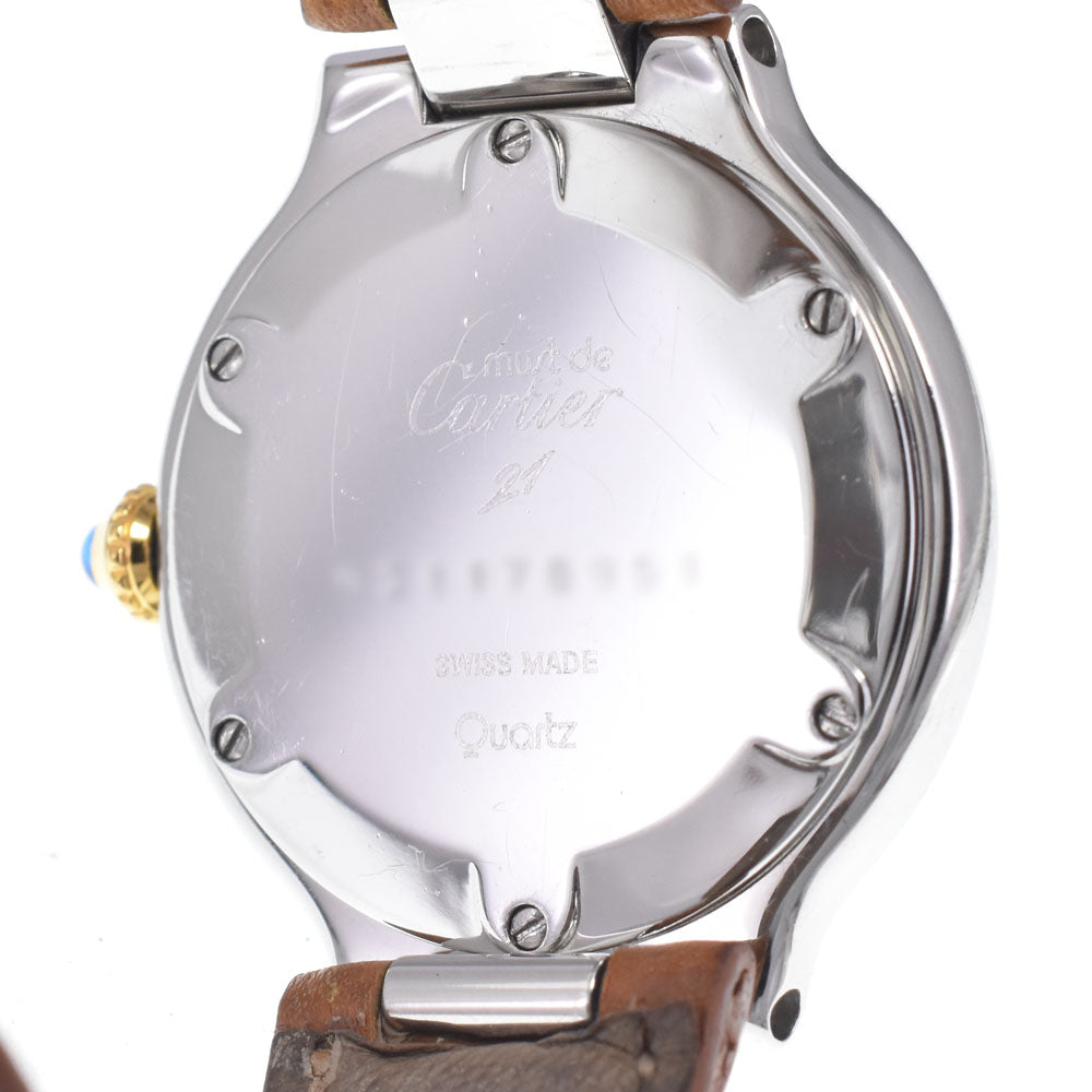 CARTIER Must21 SM W1000944 Stainless Steel/Gold Plated Ivory Dial Quartz Ladies
 Watch O#148941