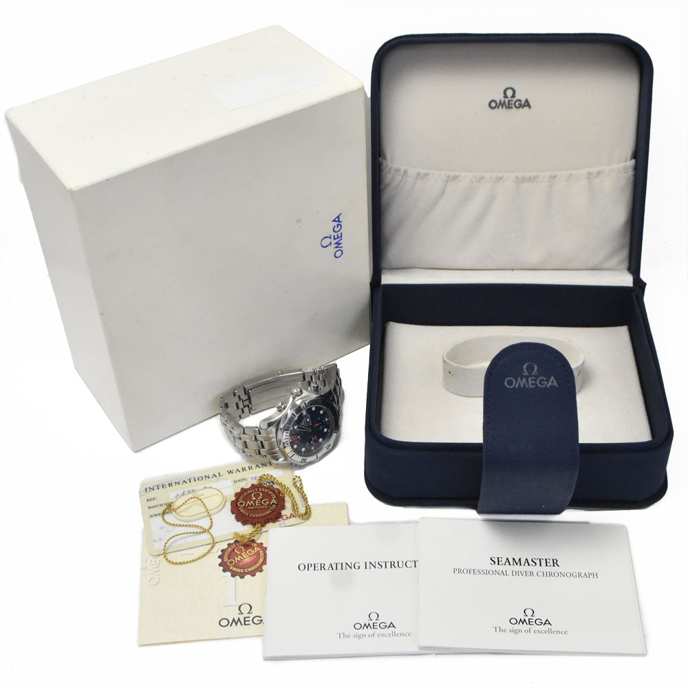 with paper OMEGA Seamaster 300M 2598.80 Chronograph Date blue Dial Automatic Men's
 Watch A#148948