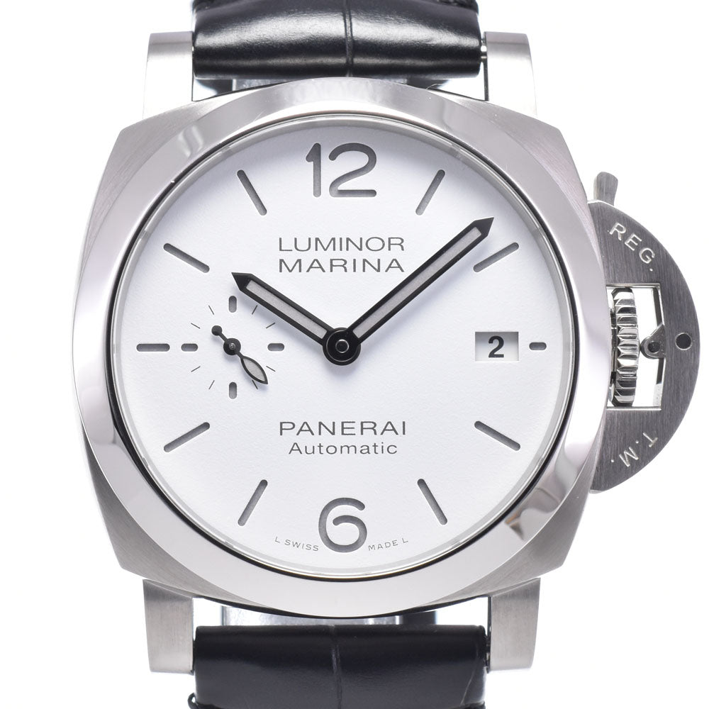 with paper PANERAI Luminor Marina Quaranta PAM01271 Date white Dial Automatic Men's
 Watch O#148950