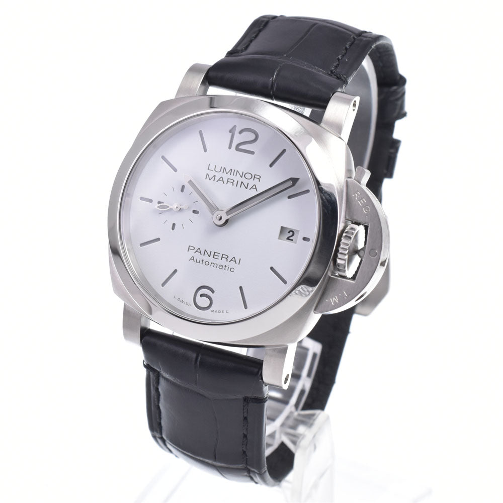 with paper PANERAI Luminor Marina Quaranta PAM01271 Date white Dial Automatic Men's
 Watch O#148950