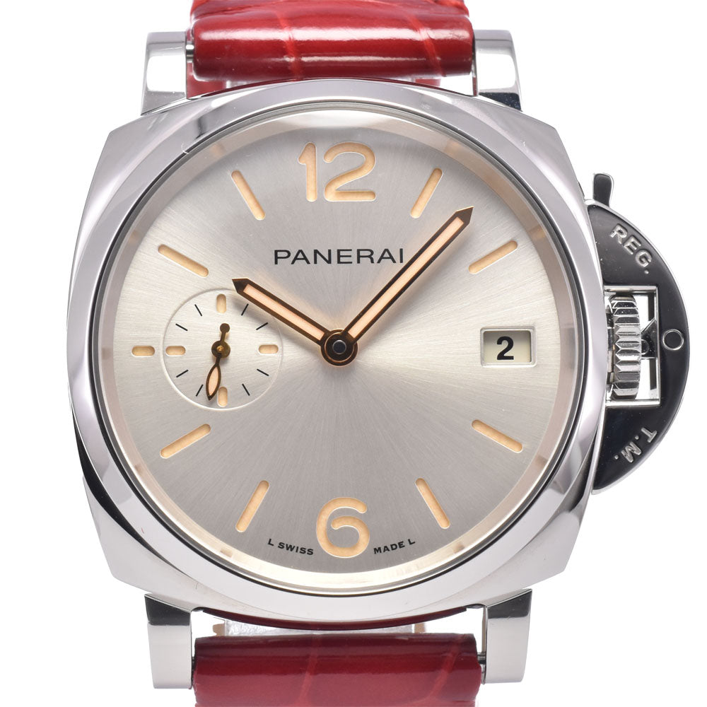 with paper PANERAI Luminor Due PAM01248 Small second Silver Dial Automatic Unisex
 Watch P#148951