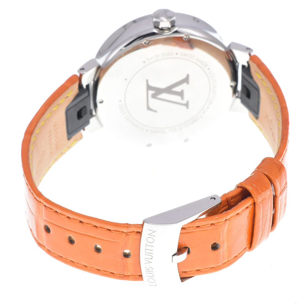 LOUIS VUITTON Tambour Moon Divine MM QA019Z diamond White shell Dial Quartz Ladies
 Watch O#148952