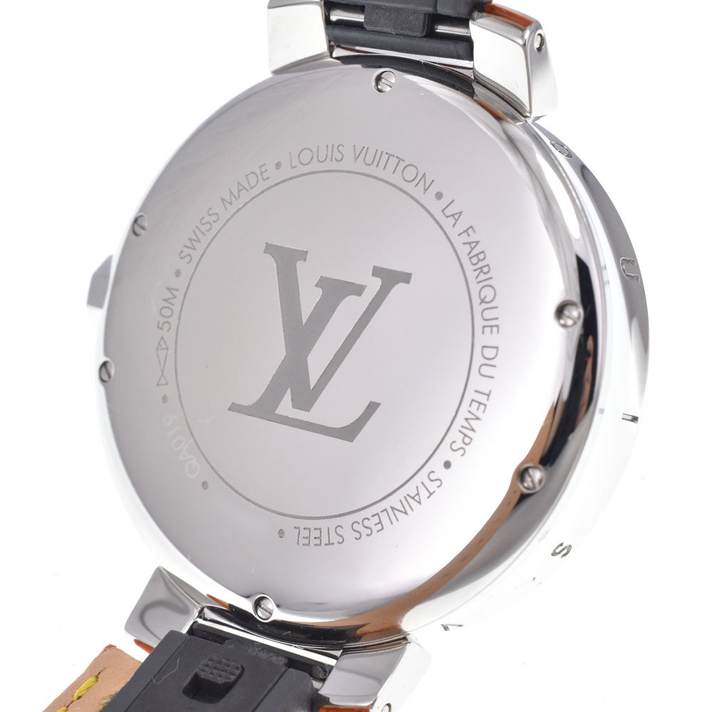 LOUIS VUITTON Tambour Moon Divine MM QA019Z diamond White shell Dial Quartz Ladies
 Watch O#148952