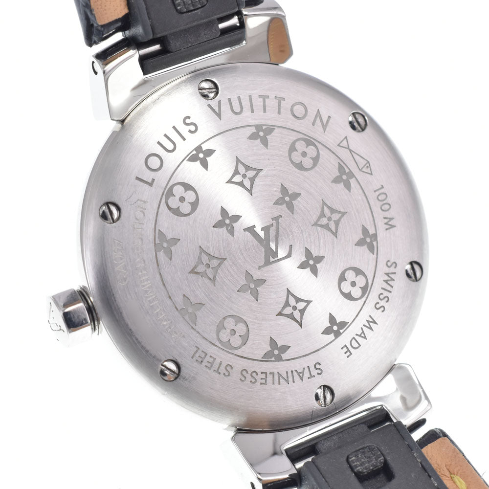 LOUIS VUITTON Tambour Damier Azur QA007 Japan Limited Date white Dial Quartz Ladies
 Watch P#148953