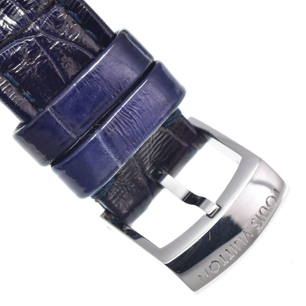 LOUIS VUITTON Tambour Damier Azur QA007 Japan Limited Date white Dial Quartz Ladies
 Watch P#148953