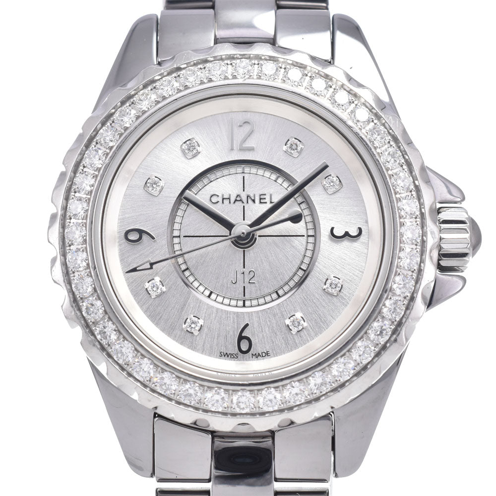 CHANEL J12 H3402 diamond Silver Dial Quartz Ladies
 Watch O#148955