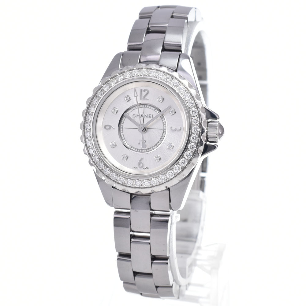 CHANEL J12 H3402 diamond Silver Dial Quartz Ladies
 Watch O#148955