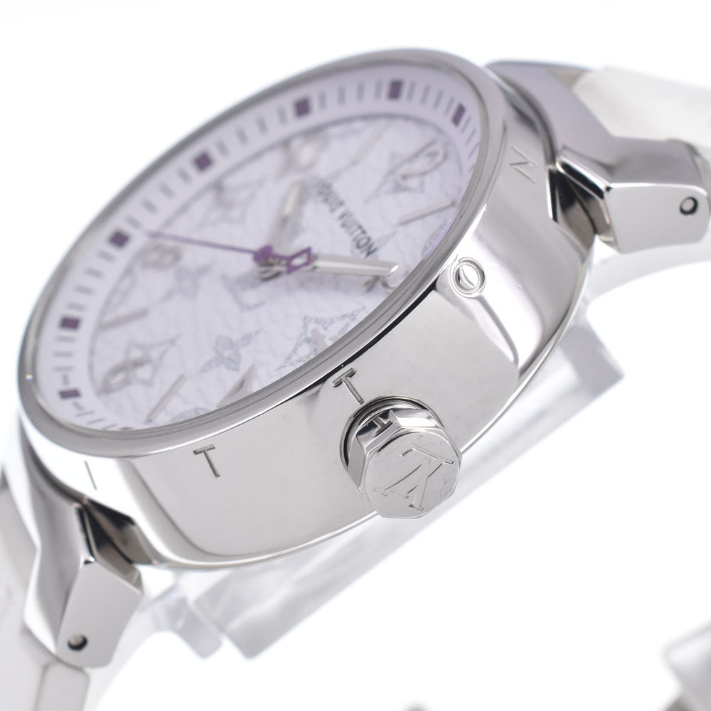 LOUIS VUITTON Tambour MM QA116 Monogram white Dial Quartz Ladies
 Watch P#148956