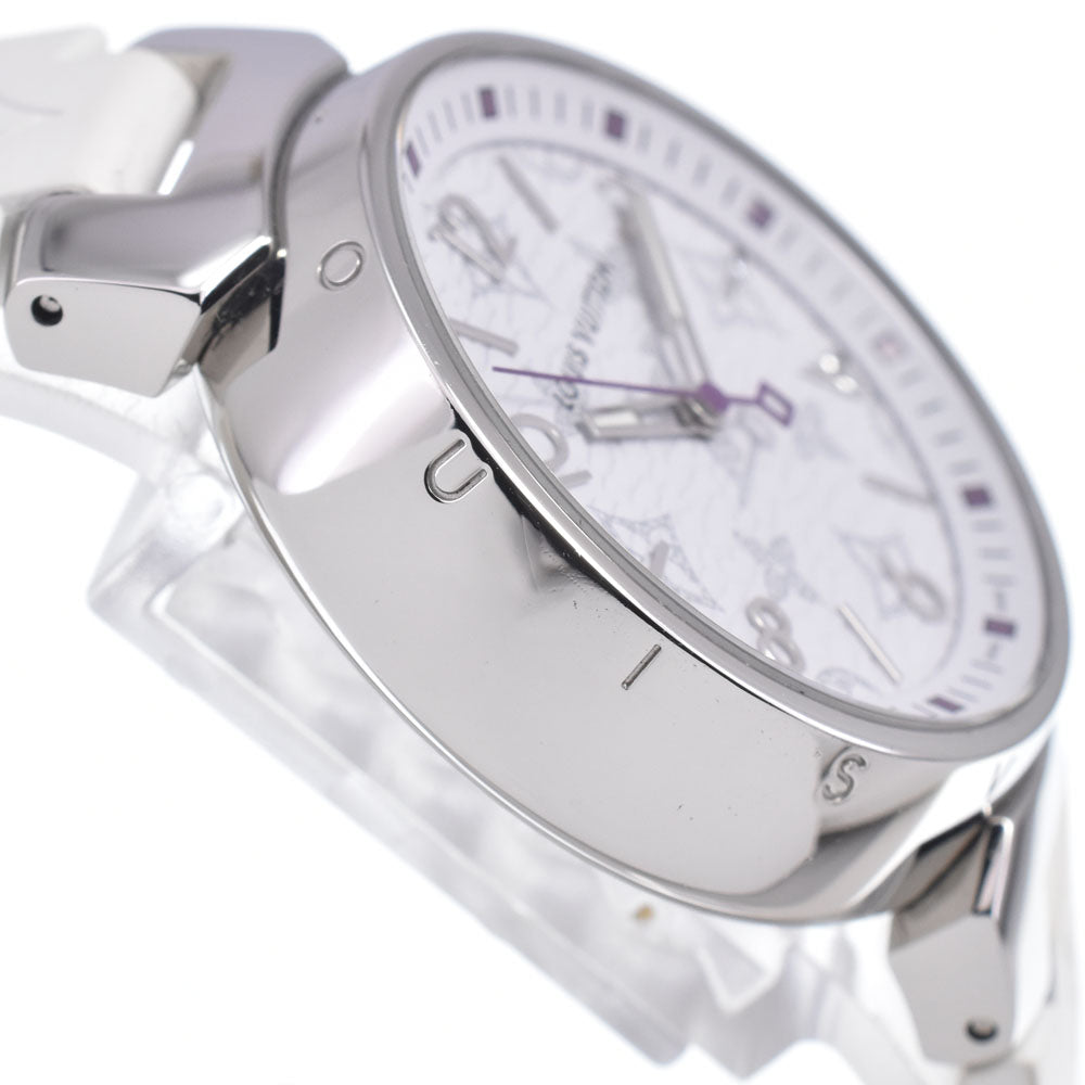 LOUIS VUITTON Tambour MM QA116 Monogram white Dial Quartz Ladies
 Watch P#148956