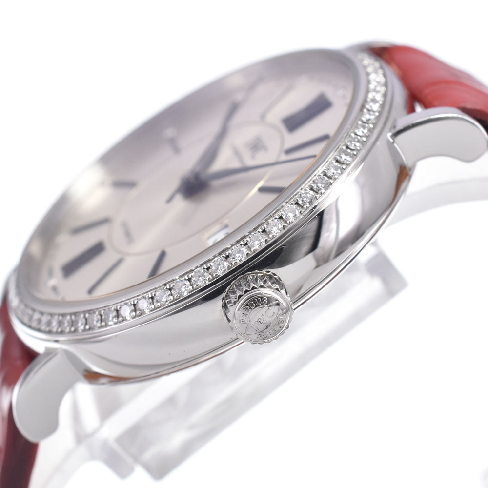with paper IWC SCHAFFHAUSEN Portofino Automatic 37 IW458109 Diamond Bezel Silver Dial Automatic Men's
 Watch P#148957