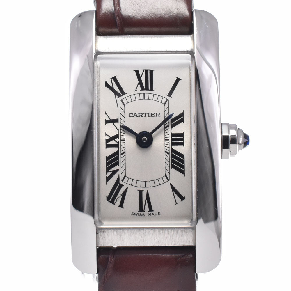 CARTIER Tank American Mini WSTA0032 Silver Dial Quartz Ladies
 Watch P#148966