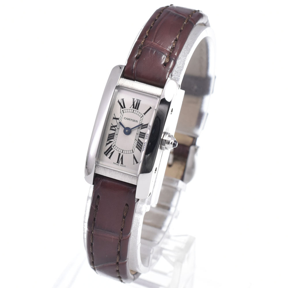 CARTIER Tank American Mini WSTA0032 Silver Dial Quartz Ladies
 Watch P#148966