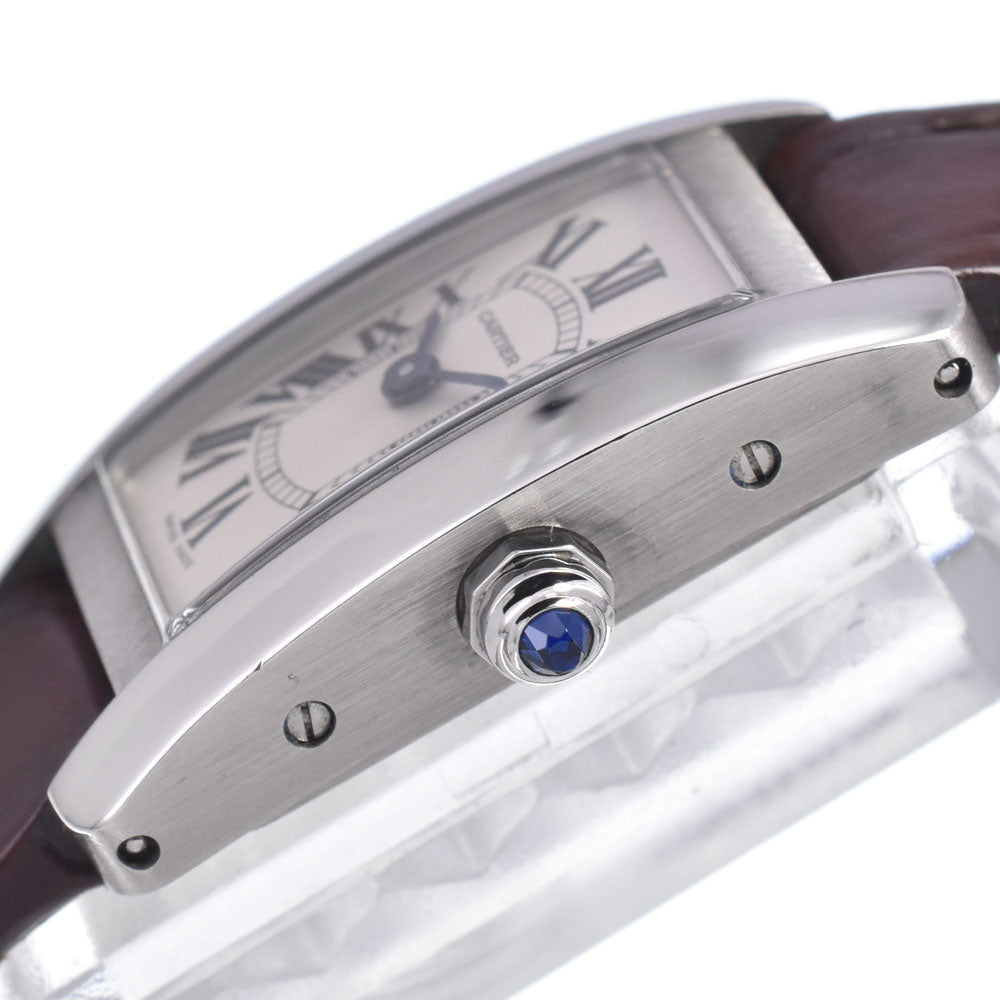 CARTIER Tank American Mini WSTA0032 Silver Dial Quartz Ladies
 Watch P#148966