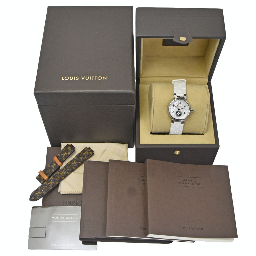 with paper LOUIS VUITTON Lovely cup Q12M0 12P diamond White shell Dial Quartz Ladies
 Watch Q#148967