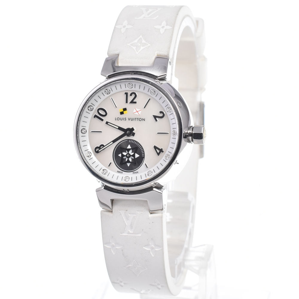 with paper LOUIS VUITTON Lovely cup Q12M0 12P diamond White shell Dial Quartz Ladies
 Watch Q#148967