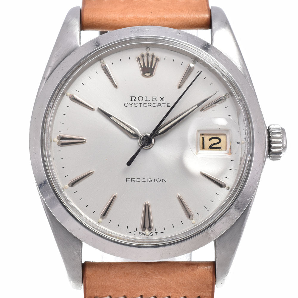 ROLEX Oyster Date Precision 6694 vintage Cal.1215 Silver Dial Hand Winding Men's
 Watch C#148969