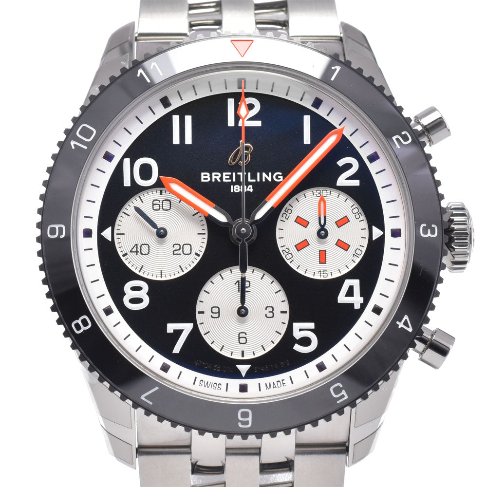 with paper BREITLING Classic Avi Y23380 Chronograph 42 Mosquito Black / Silver Dial Automatic Men's
 Watch O#148971