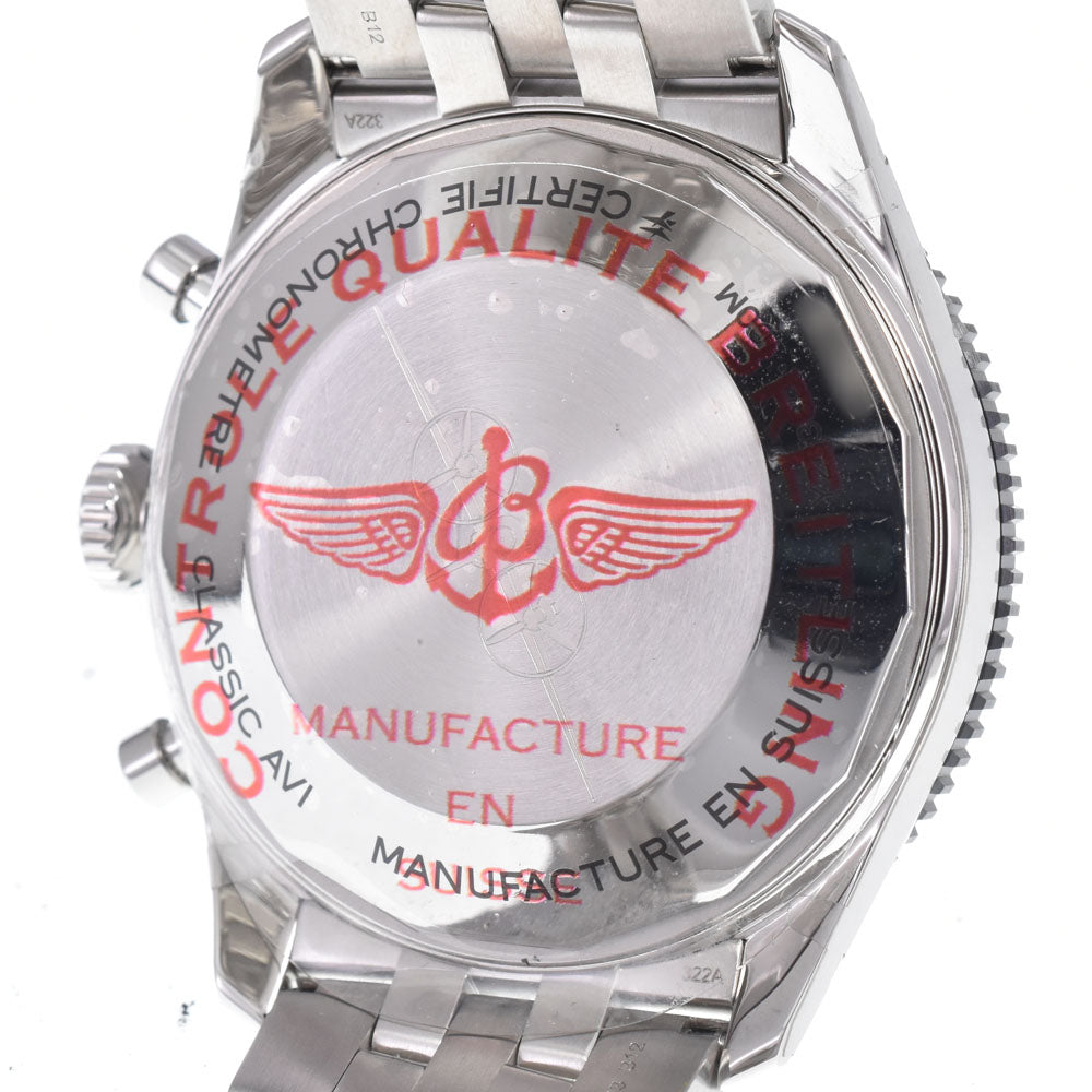 with paper BREITLING Classic Avi Y23380 Chronograph 42 Mosquito Black / Silver Dial Automatic Men's
 Watch O#148971