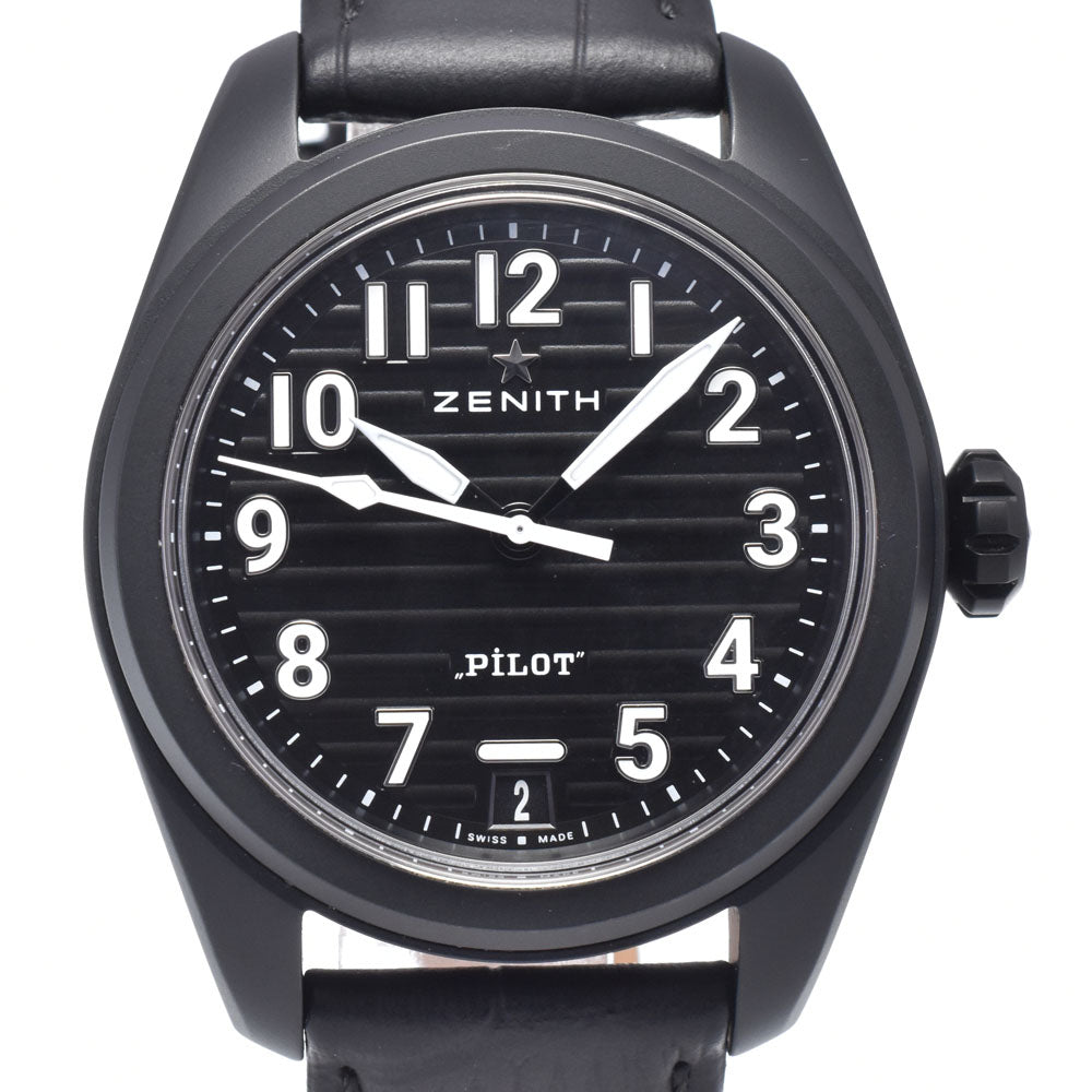 with paper ZENITH Pilot watch 49.4000.3620/21.I001 Date black Dial Automatic Men's
 Watch O#148973