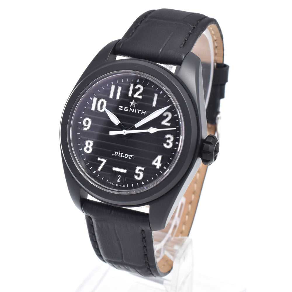 with paper ZENITH Pilot watch 49.4000.3620/21.I001 Date black Dial Automatic Men's
 Watch O#148973