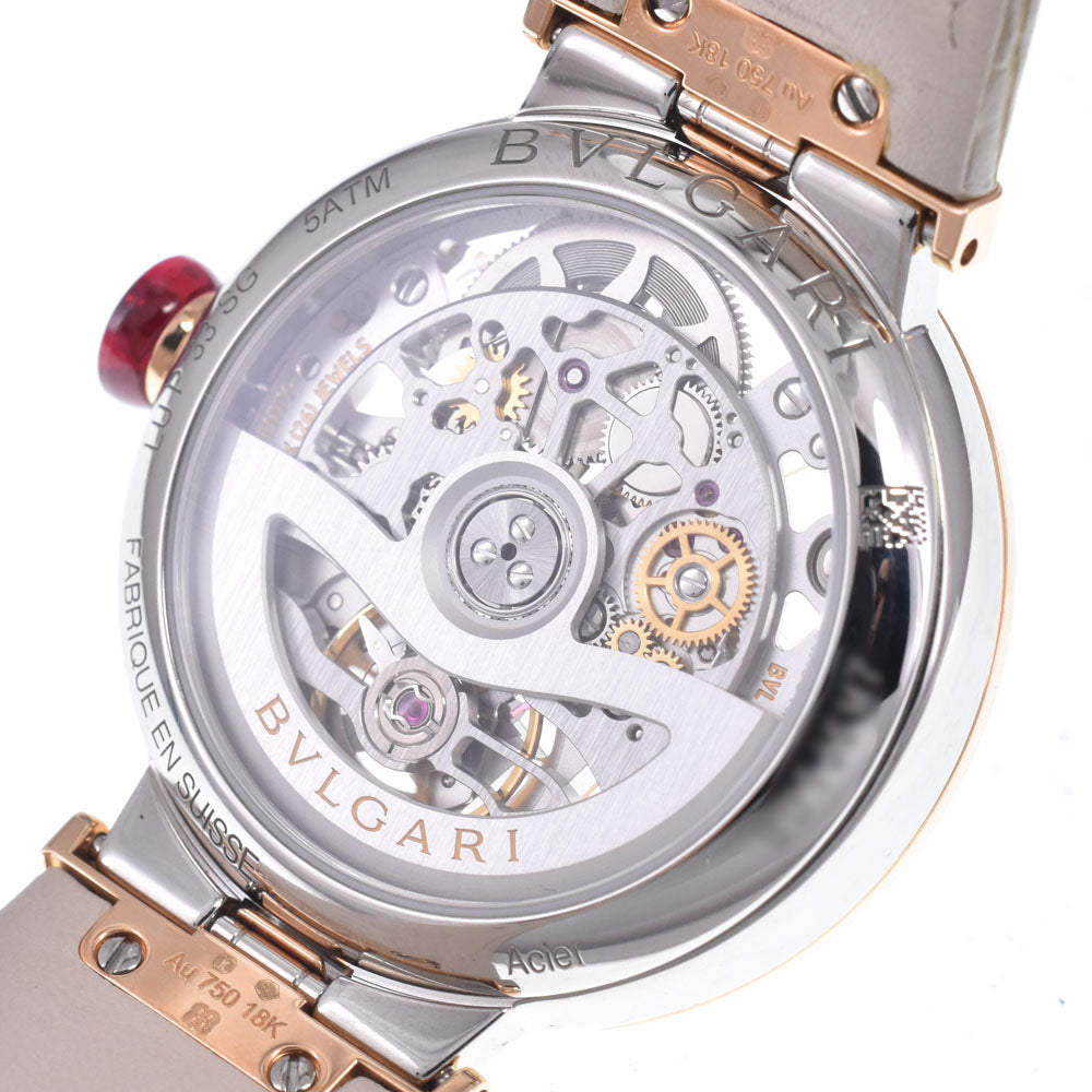 BVLGARI Le chair LUP33SG Skeleton K18PG/Leather Gold / skeleton Dial Automatic Ladies
 Watch O#148974