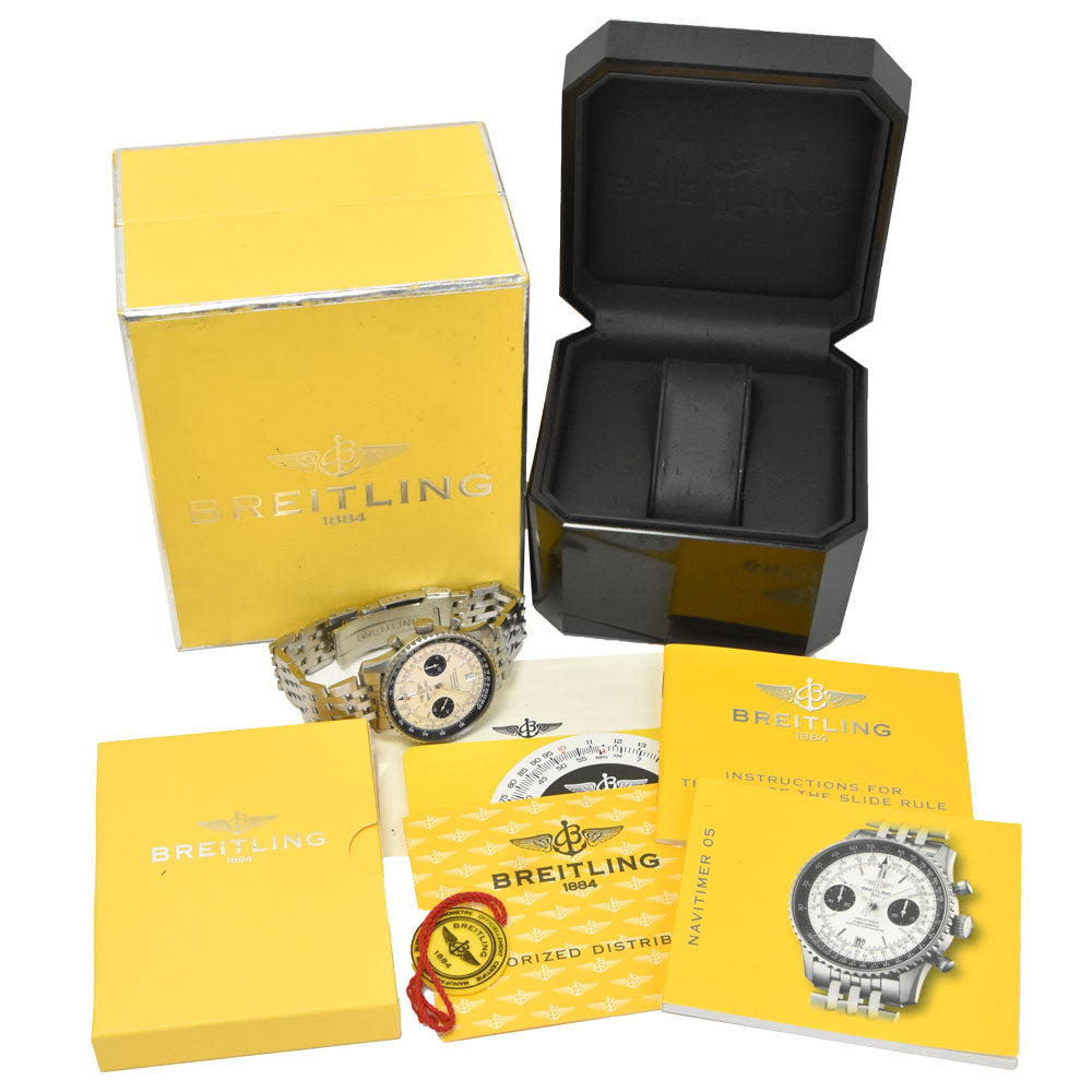BREITLING Navitimer 05 Limited to 400 in Japan A23330 Chronograph Date Silver Dial Automatic Men's
 Watch Q#148976
