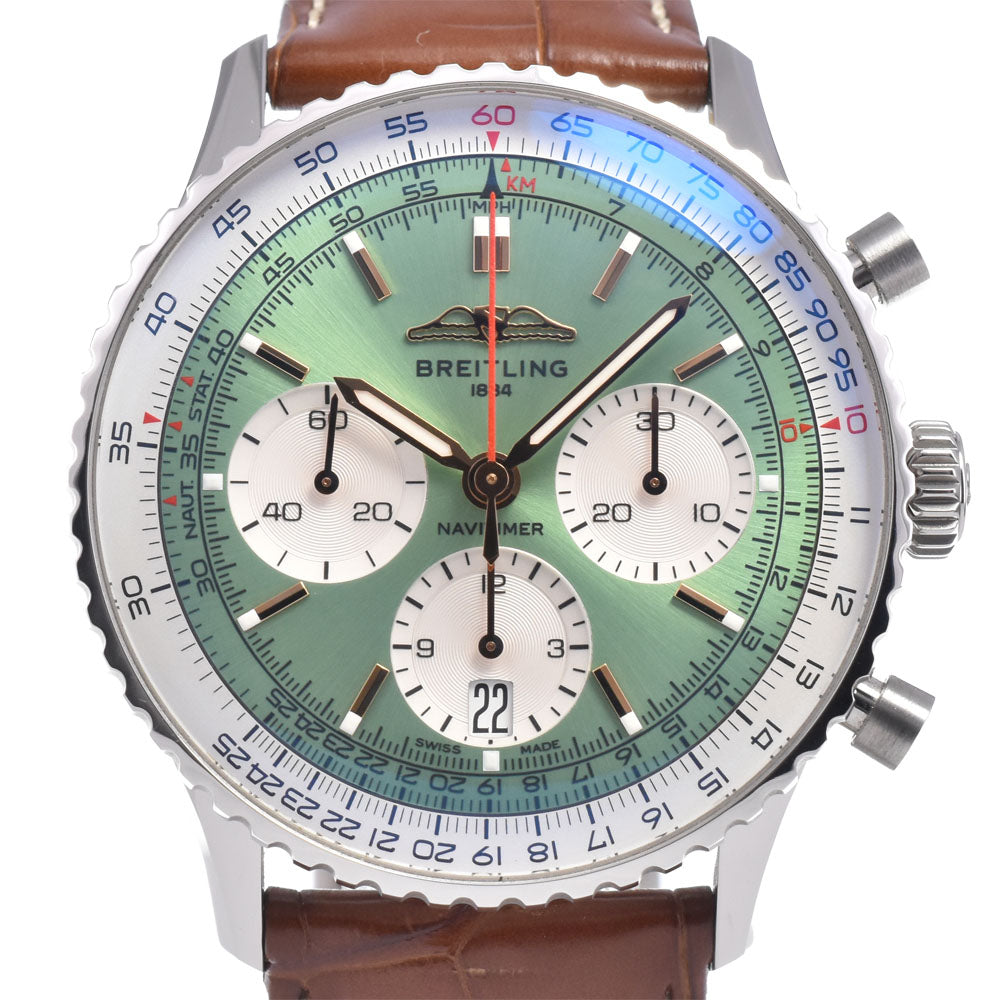 with paper BREITLING Navitimer B01 AB0139 Chronograph green Dial Automatic Men's
 Watch P#148977