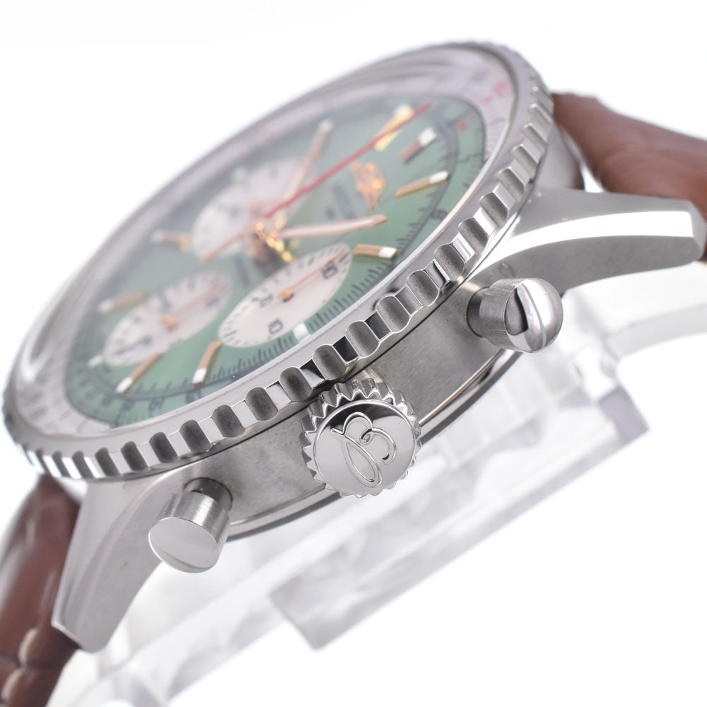 with paper BREITLING Navitimer B01 AB0139 Chronograph green Dial Automatic Men's
 Watch P#148977