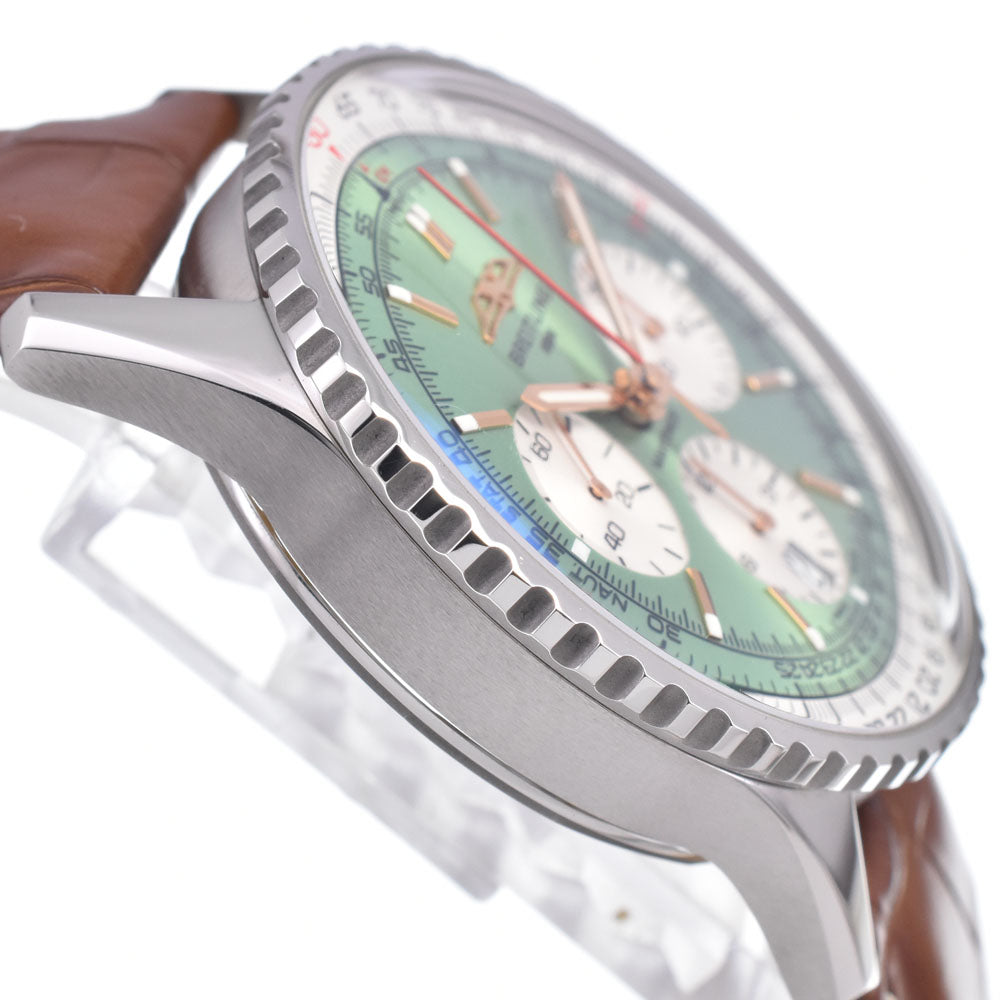 with paper BREITLING Navitimer B01 AB0139 Chronograph green Dial Automatic Men's
 Watch P#148977