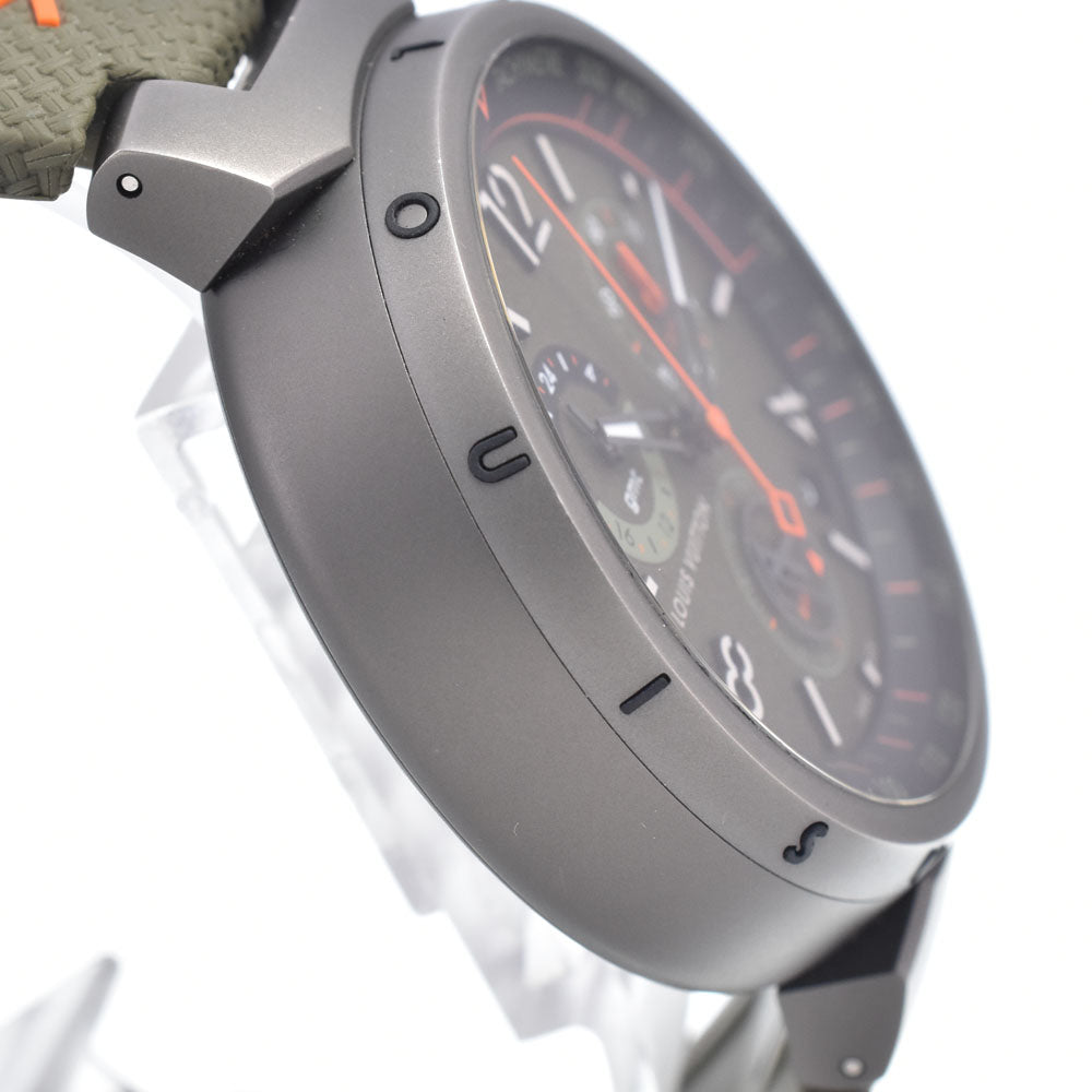 with paper LOUIS VUITTON Tambour QA097 green Dial Quartz Men's
 Watch O#148978