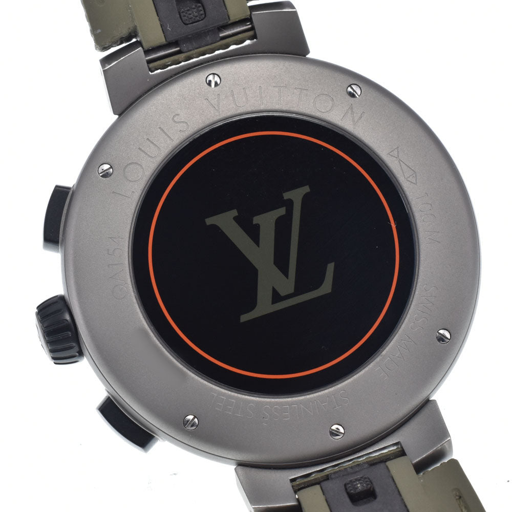 with paper LOUIS VUITTON Tambour QA097 green Dial Quartz Men's
 Watch O#148978