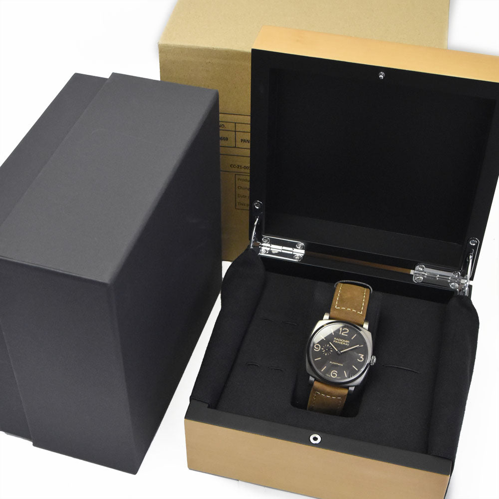 PANERAI Radio meal PAM00619 Cal.P.4000 see-through back Small second Brown Dial Automatic Men's
 Watch O#148980