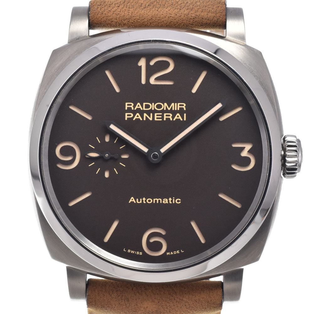 PANERAI Radio meal PAM00619 Cal.P.4000 see-through back Small second Brown Dial Automatic Men's
 Watch O#148980