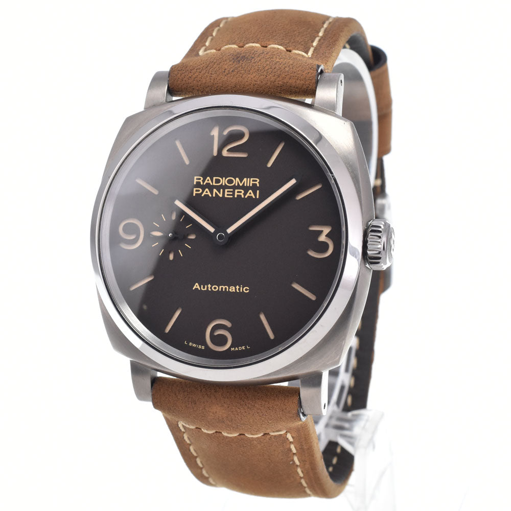 PANERAI Radio meal PAM00619 Cal.P.4000 see-through back Small second Brown Dial Automatic Men's
 Watch O#148980