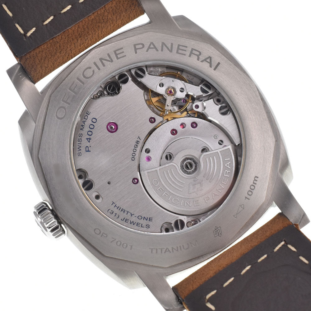 PANERAI Radio meal PAM00619 Cal.P.4000 see-through back Small second Brown Dial Automatic Men's
 Watch O#148980