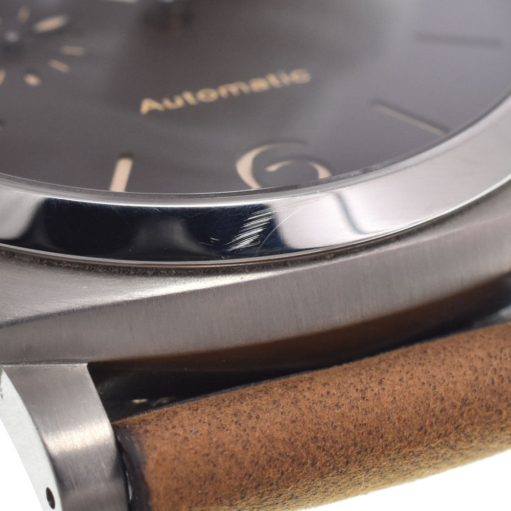 PANERAI Radio meal PAM00619 Cal.P.4000 see-through back Small second Brown Dial Automatic Men's
 Watch O#148980