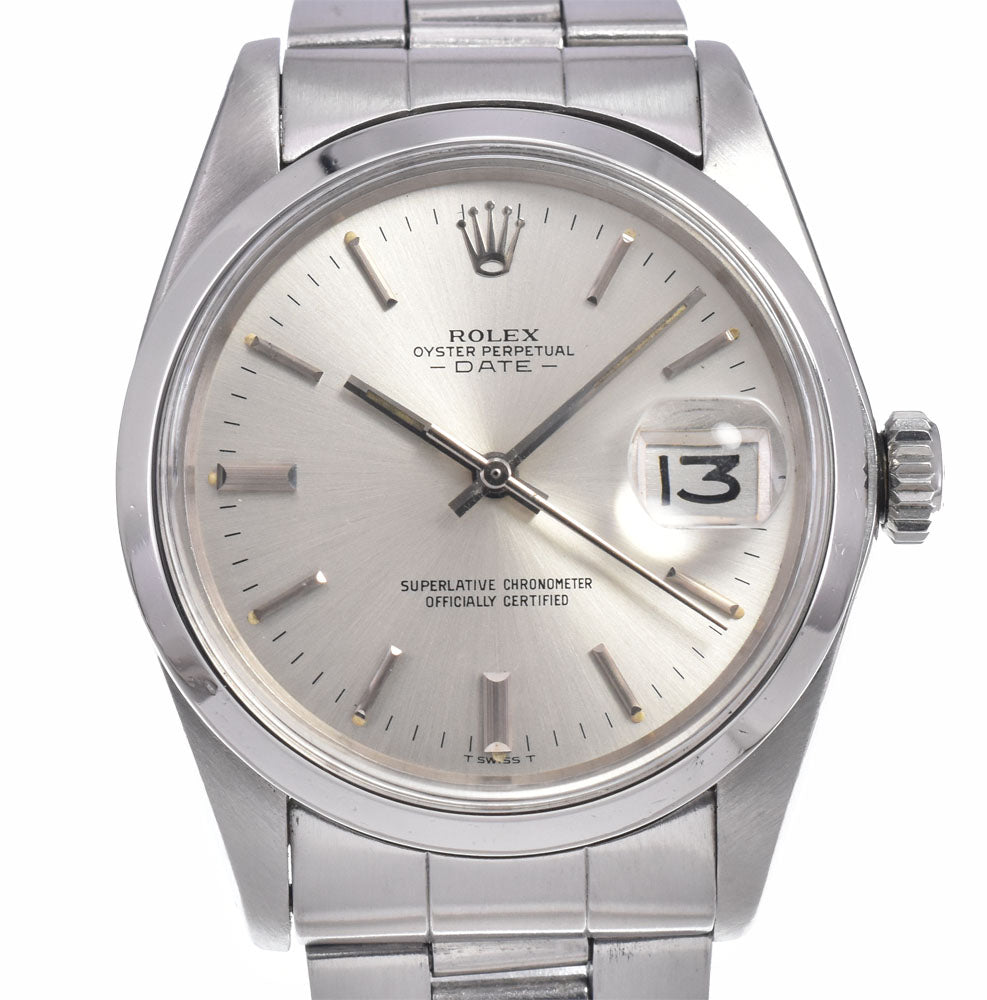 ROLEX Oyster perpetual date 1500 vintage Cal.1570 Silver Dial Automatic Men's
 Watch Q#148983