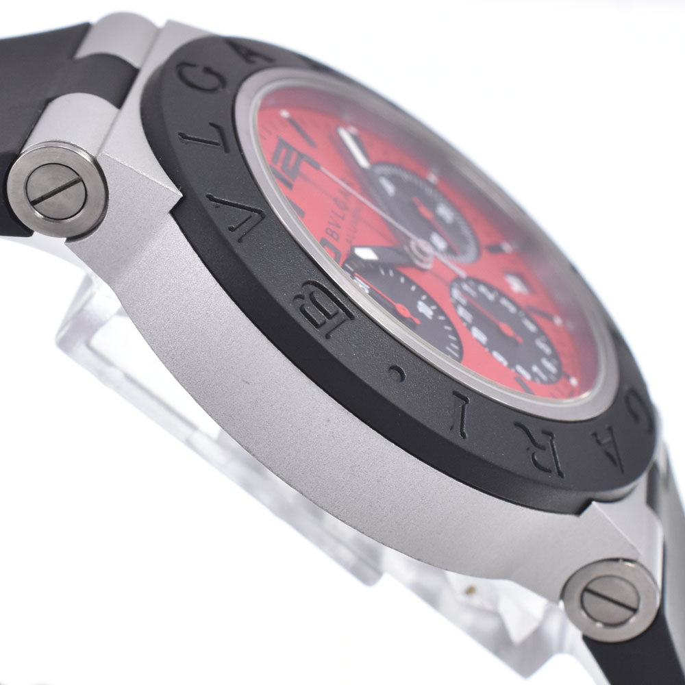 BVLGARI aluminum BB40ATCH Chronograph Red Dial Automatic Men's
 Watch O#148987