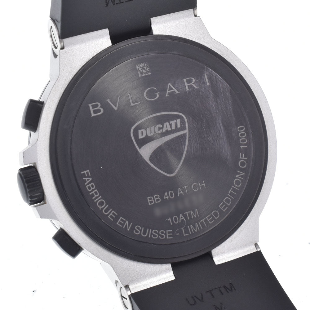 BVLGARI aluminum BB40ATCH Chronograph Red Dial Automatic Men's
 Watch O#148987