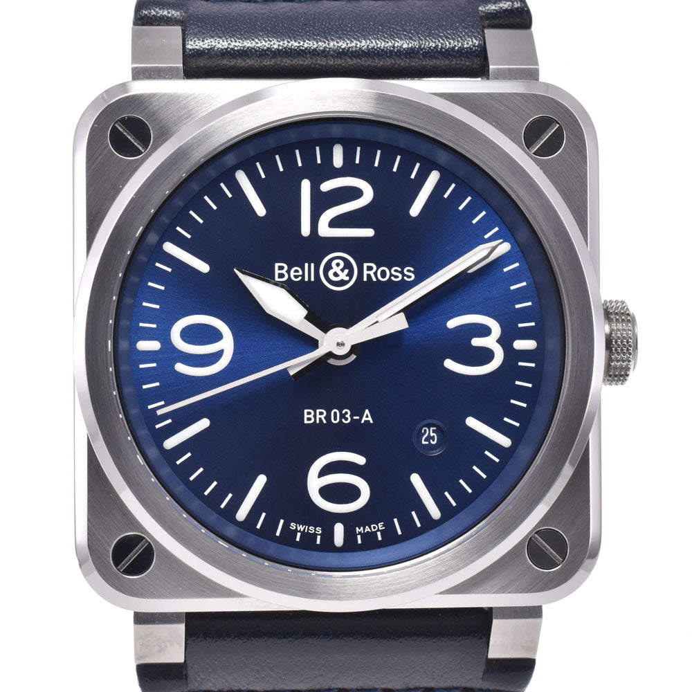 with paper Bell＆Ross BR05 Blue Steel BR03A-BLU-ST/SCA blue Dial Automatic Men's
 Watch O#148988