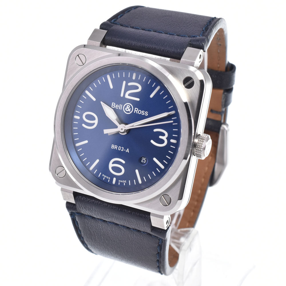 with paper Bell＆Ross BR05 Blue Steel BR03A-BLU-ST/SCA blue Dial Automatic Men's
 Watch O#148988