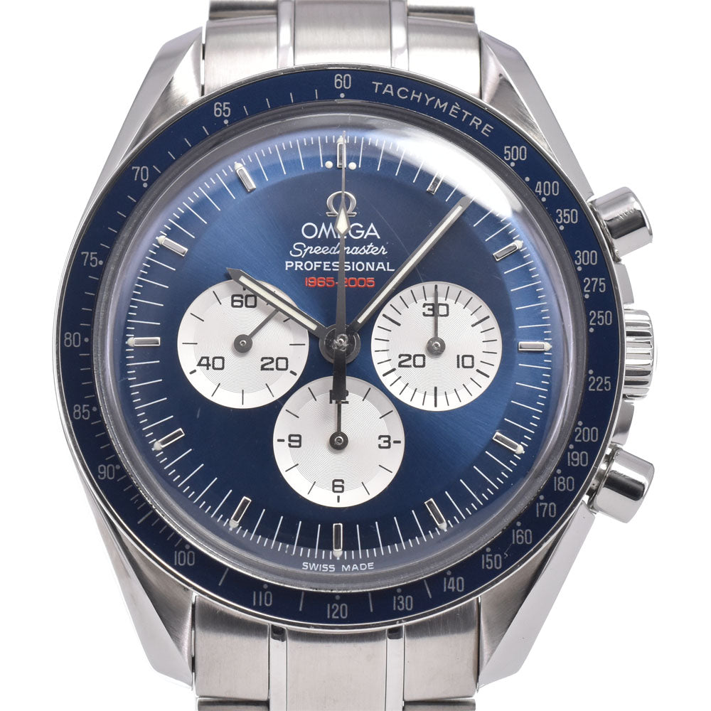 with paper OMEGA Speedmaster Professional First 3565.80 blue Dial Hand Winding Men's
 Watch Q#148991