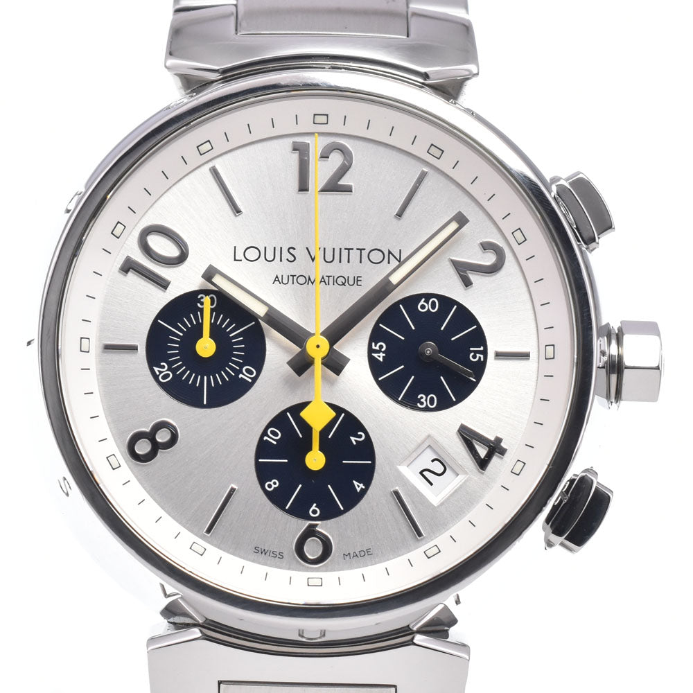 LOUIS VUITTON Tambour chronograph Q112E Silver Dial Automatic Men's
 Watch Q#148995