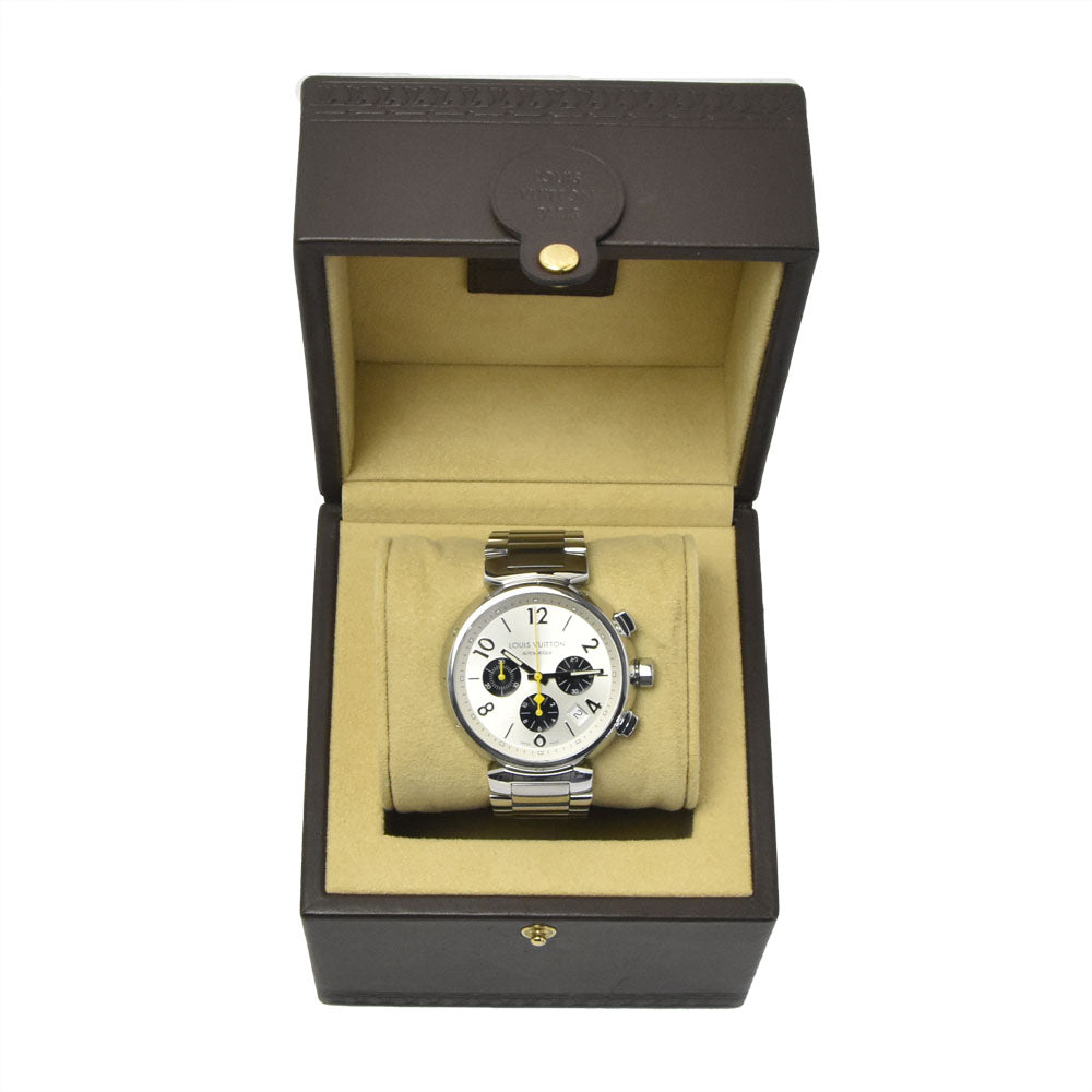 LOUIS VUITTON Tambour chronograph Q112E Silver Dial Automatic Men's
 Watch Q#148995