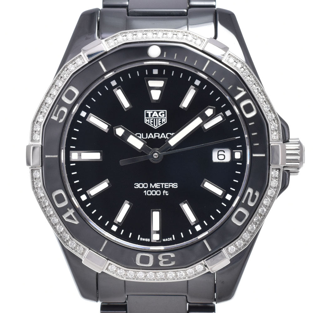 TAG HEUER Aqua racer WAY1395 diamond black Dial Quartz Men's
 Watch P#148996