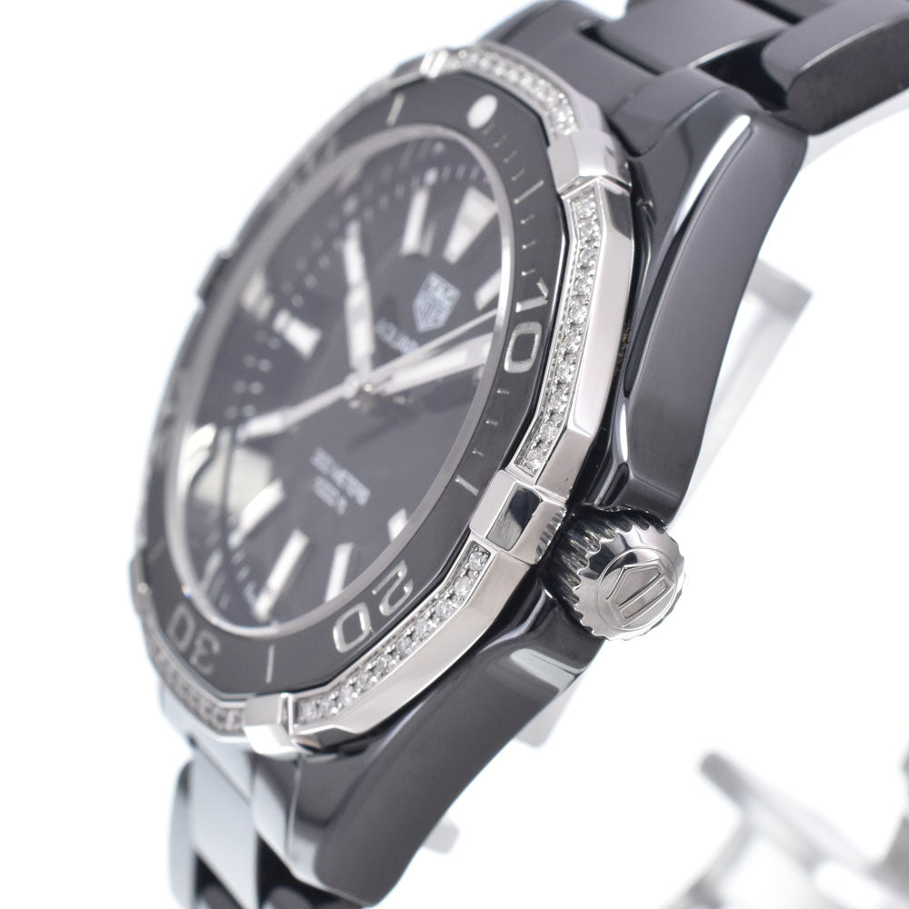 TAG HEUER Aqua racer WAY1395 diamond black Dial Quartz Men's
 Watch P#148996