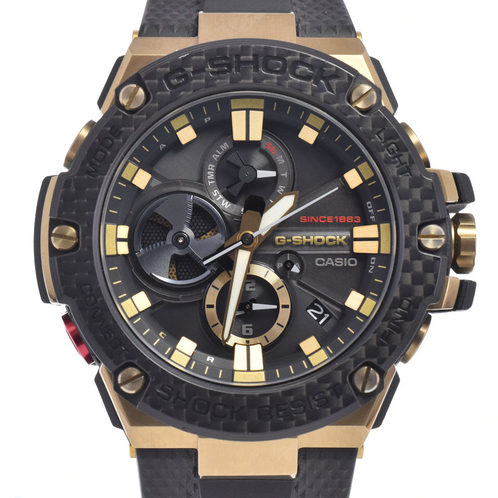 with paper CASIO G-SHOCK G-STEEL GST-B100TFB-1AJR 35th anniversary Black / gold Dial Solar Men's
 Watch R#149001