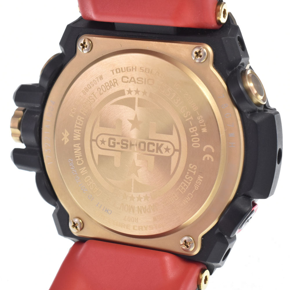 with paper CASIO G-SHOCK G-STEEL GST-B100TFB-1AJR 35th anniversary Black / gold Dial Solar Men's
 Watch R#149001